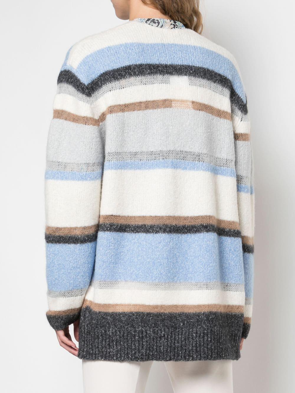 Veronica Beard - Elizabeth Multi Striped Open Front Cardigan