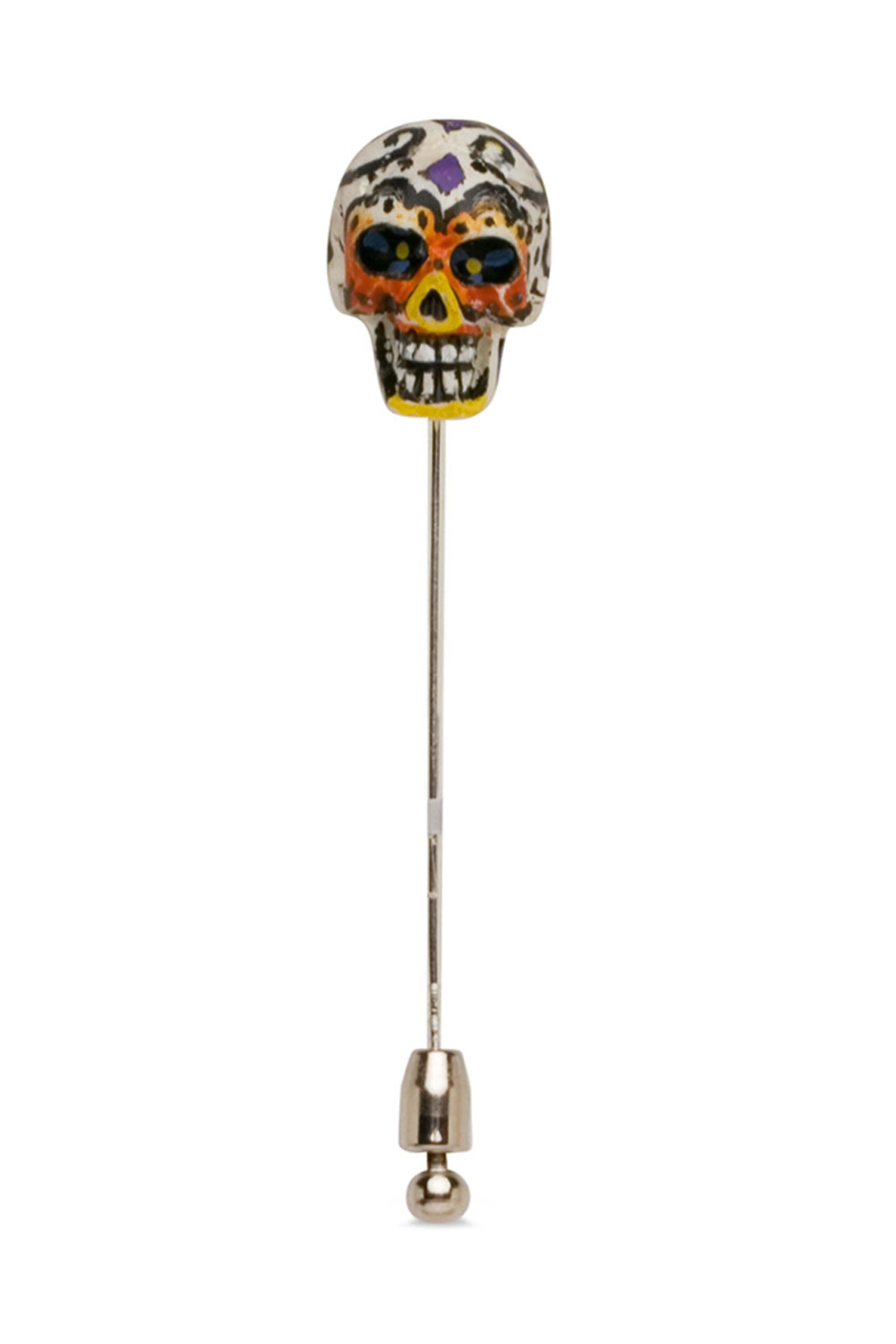 Spivey - Hand Painted Day of Dead Skull Lapel Pin