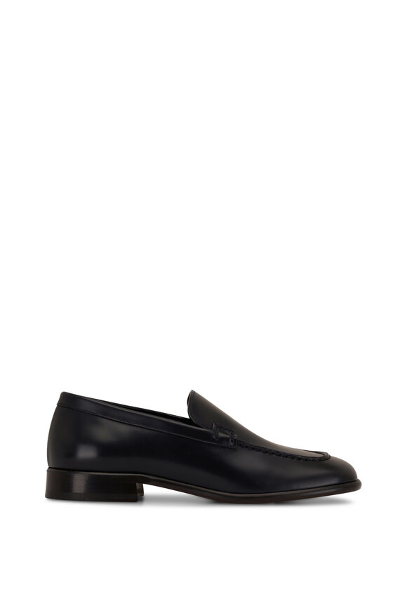 The Row - Mensy Navy Leather Loafer