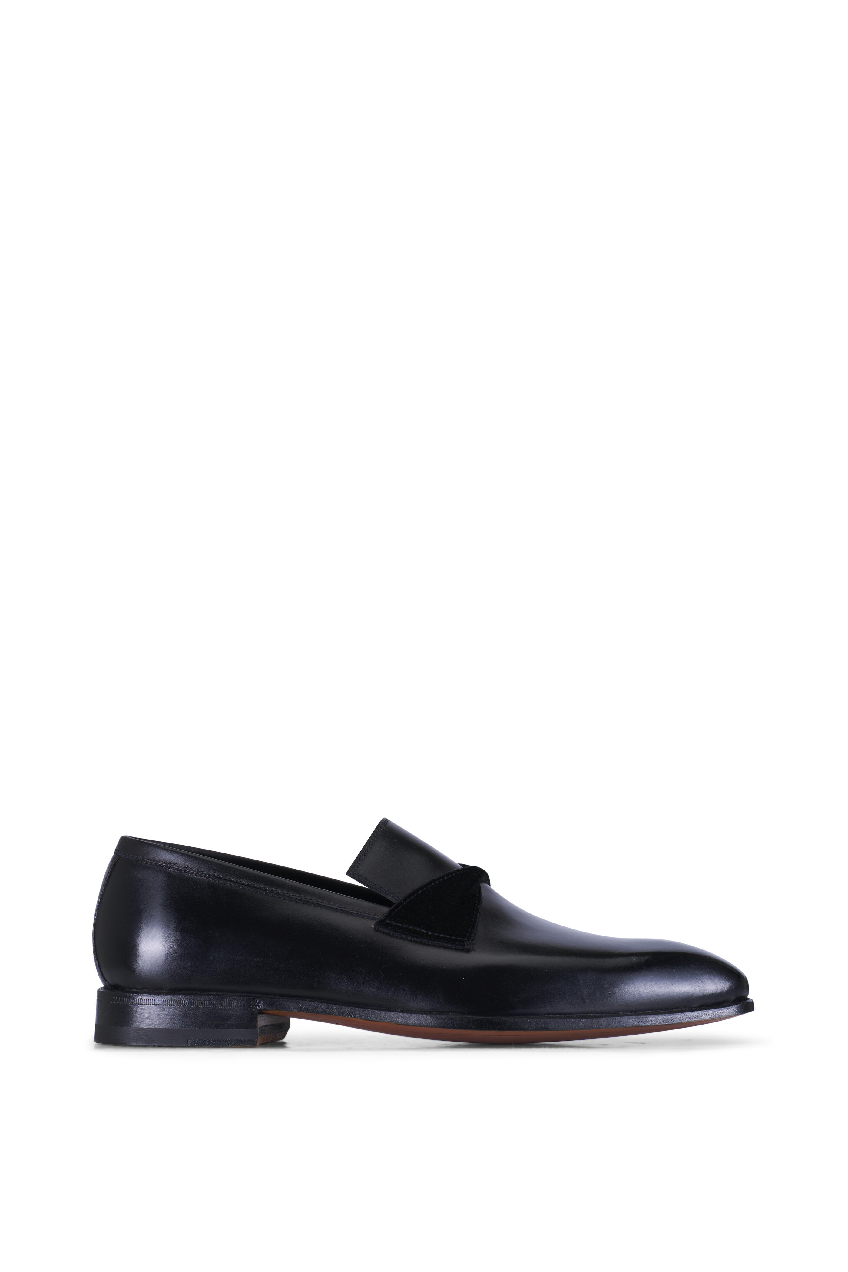 Bontoni - Stupendo Black Leather Tuxedo Shoe