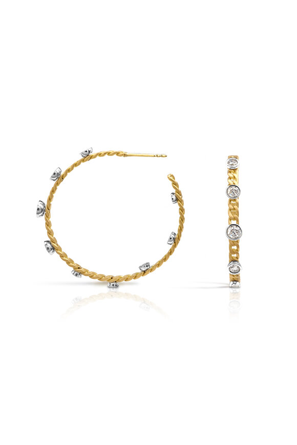 Mariani 18k Yellow Gold Diamond Elettra Earring