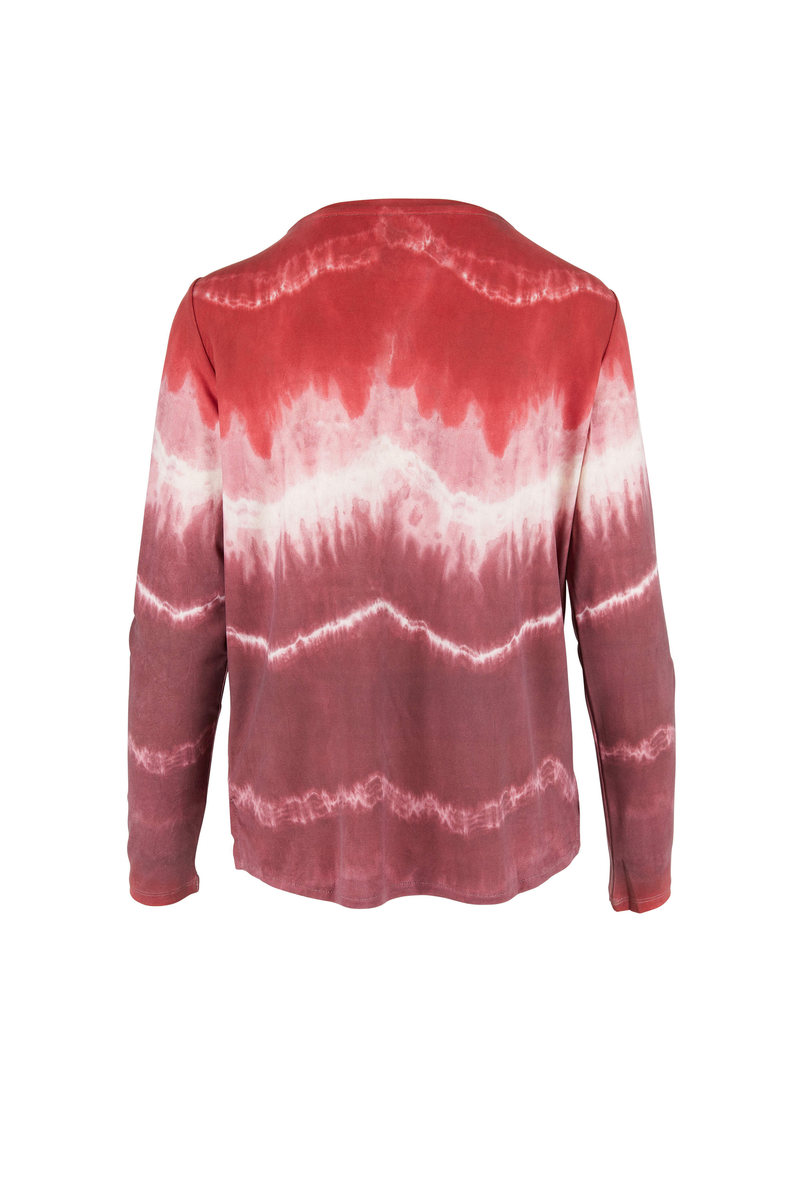 Majestic - Pink Tie-Dye Soft Touch Crewneck T-Shirt