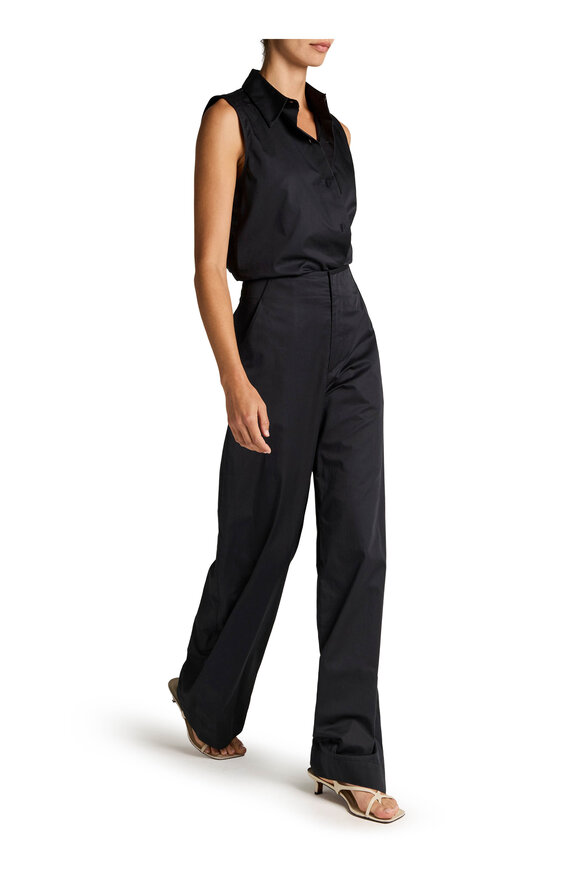 Vince Ink Cotton High-Rise Pant - view 4