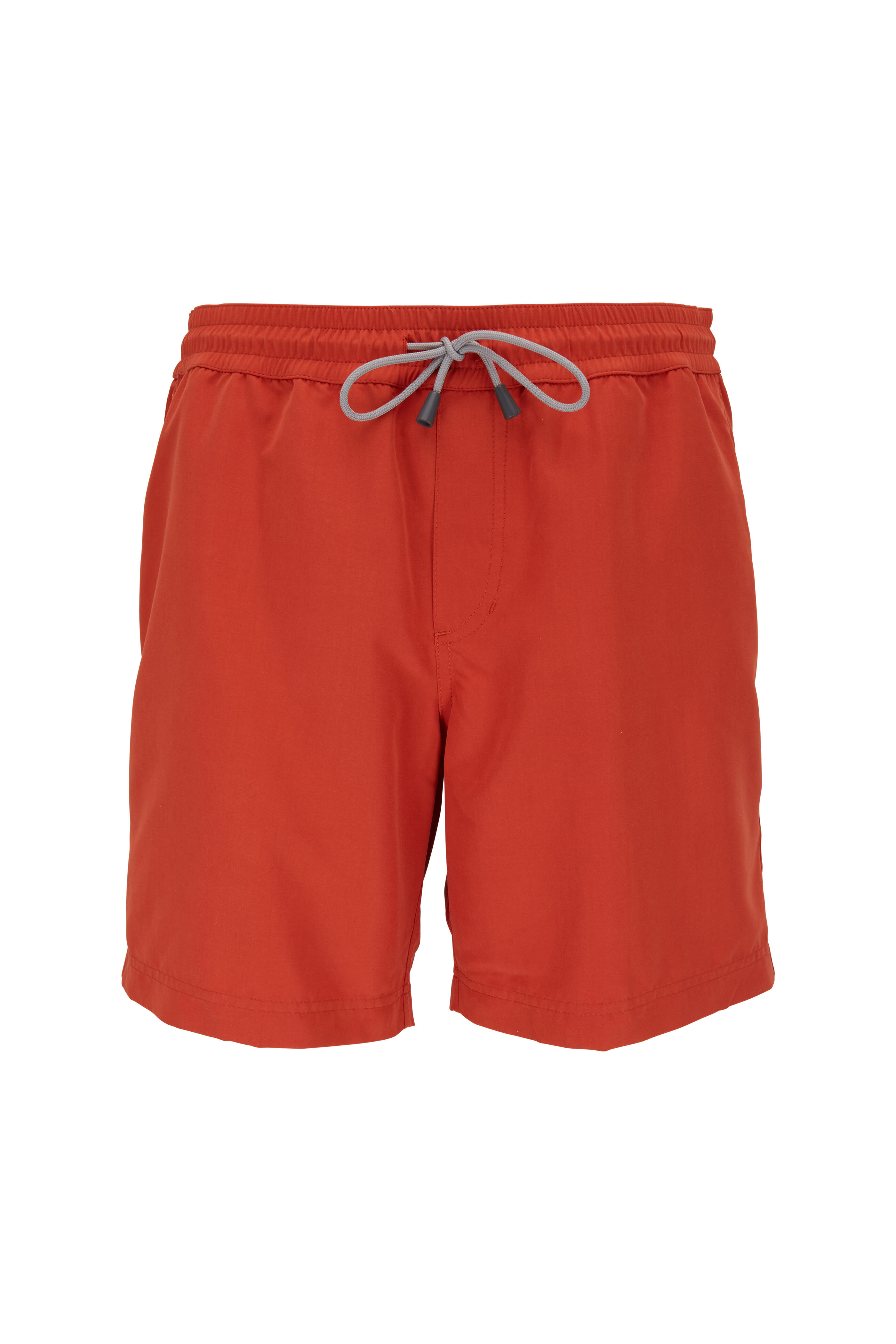Brunello Cucinelli - Solid Orange Swim Trunks | Mitchell Stores