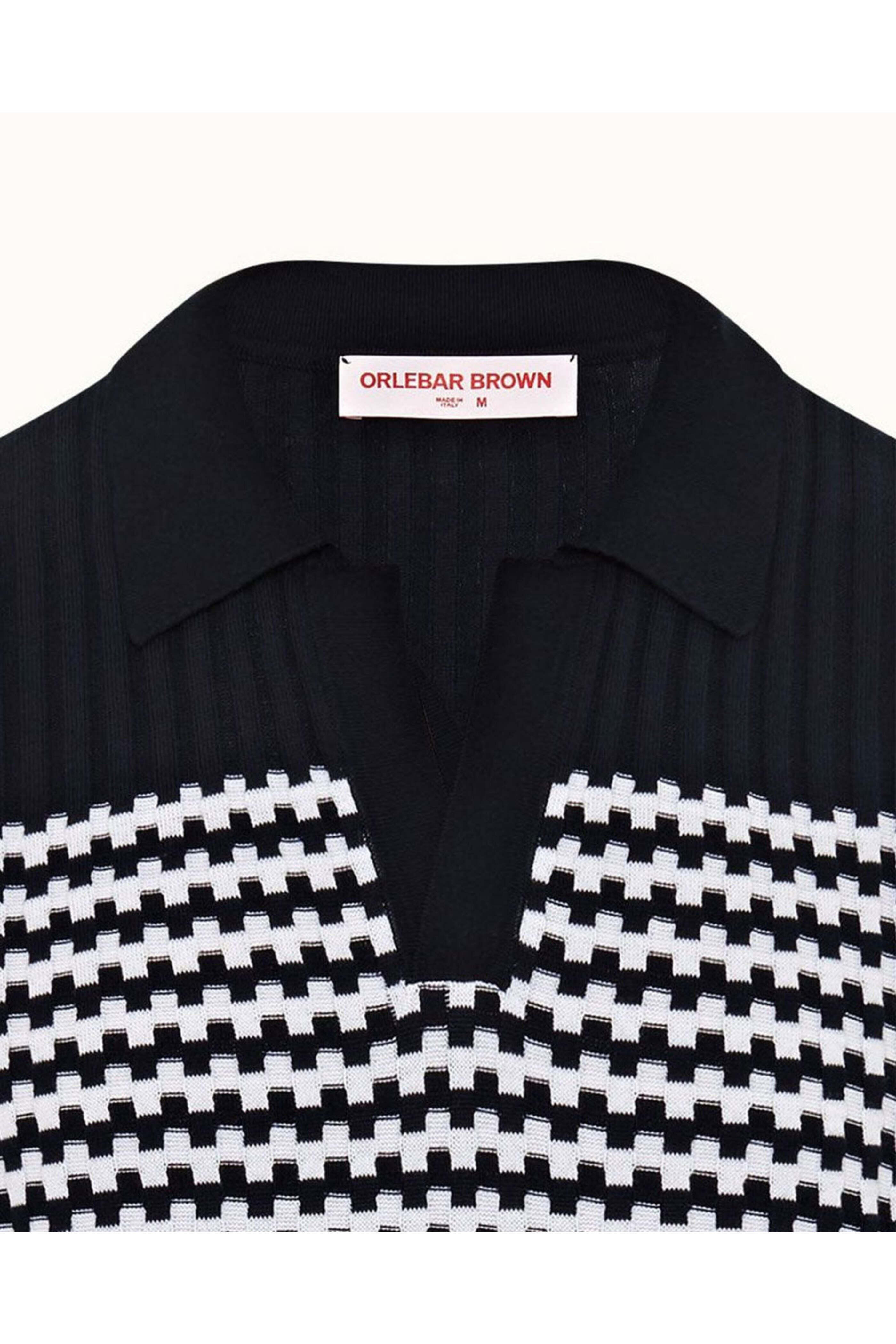 Orlebar Brown - Night Iris Canet Ribbed Short Sleeve Polo