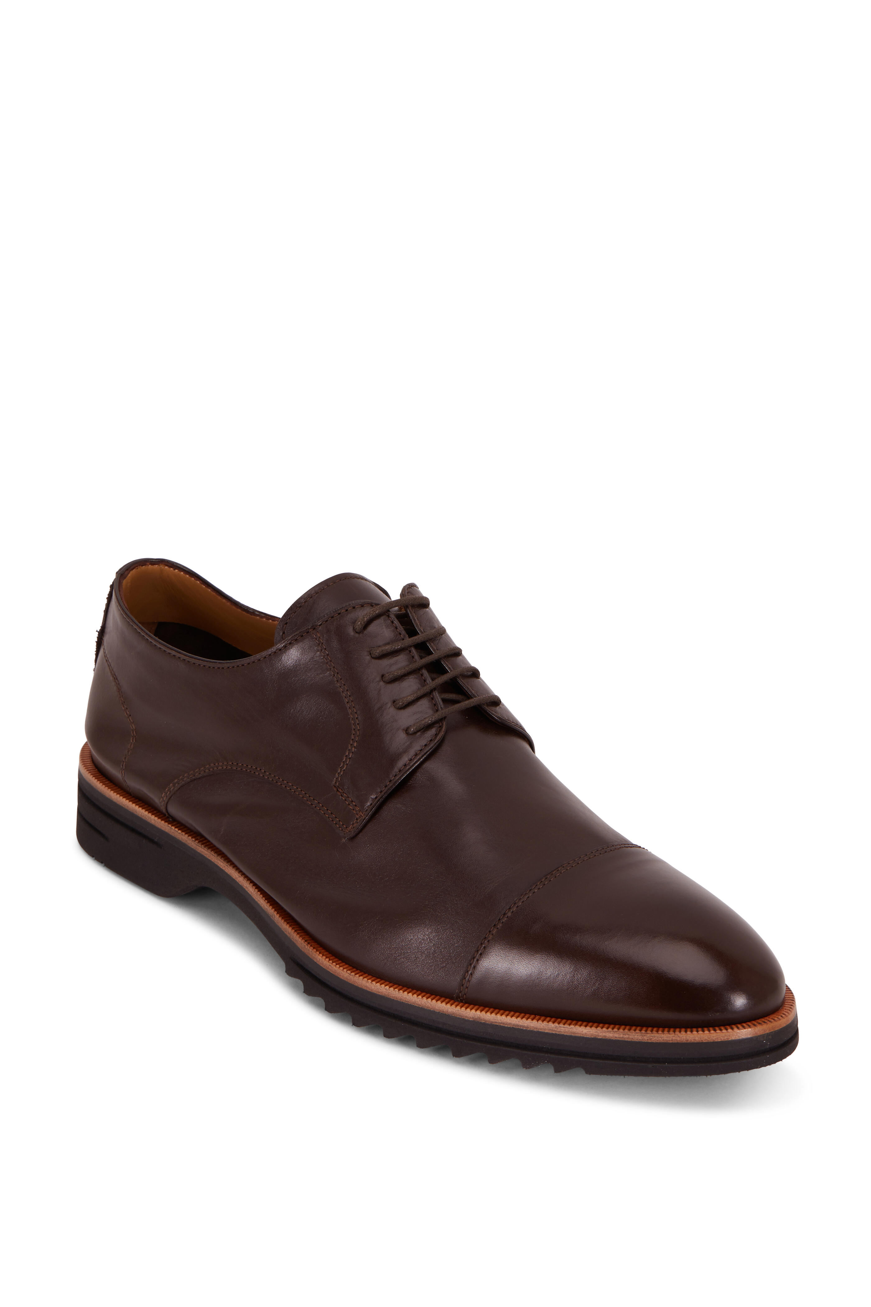 Di Bianco - Bracken Clay Leather Cap-Toe Soft Derby Shoe
