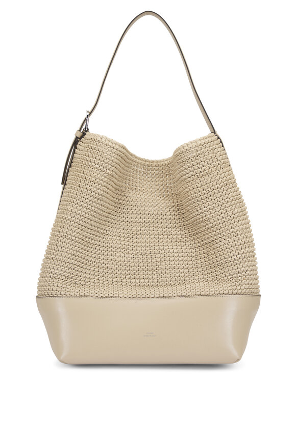 Totême Belted Woven Fawn Leather Tote