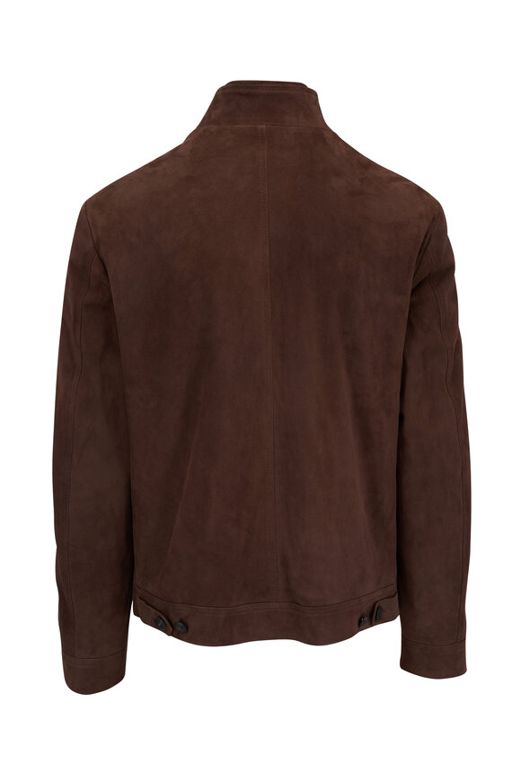 Maurizio Baldassari - Dark Brown Suede Blouson Jacket 