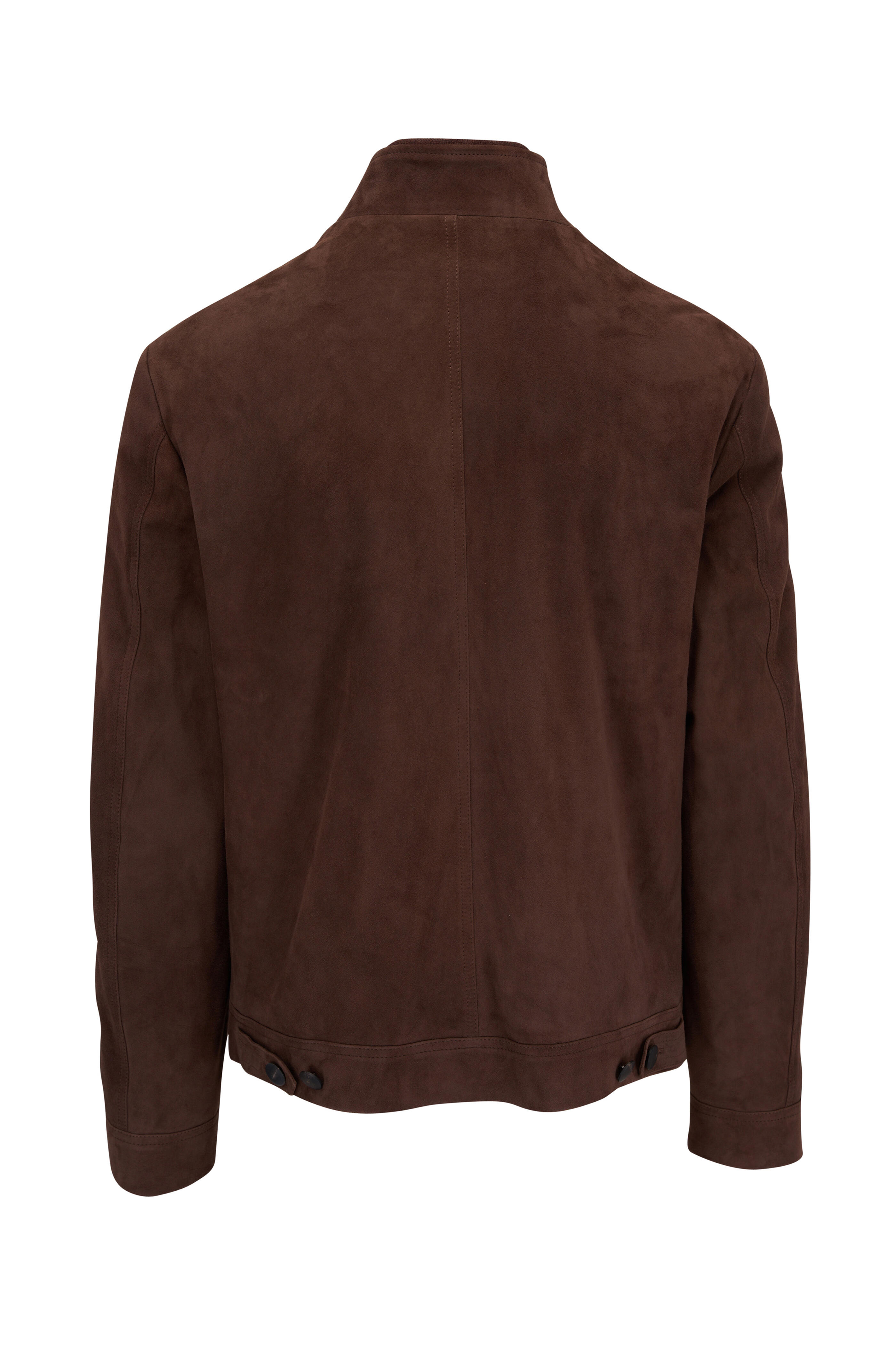 Maurizio Baldassari - Dark Brown Suede Blouson Jacket