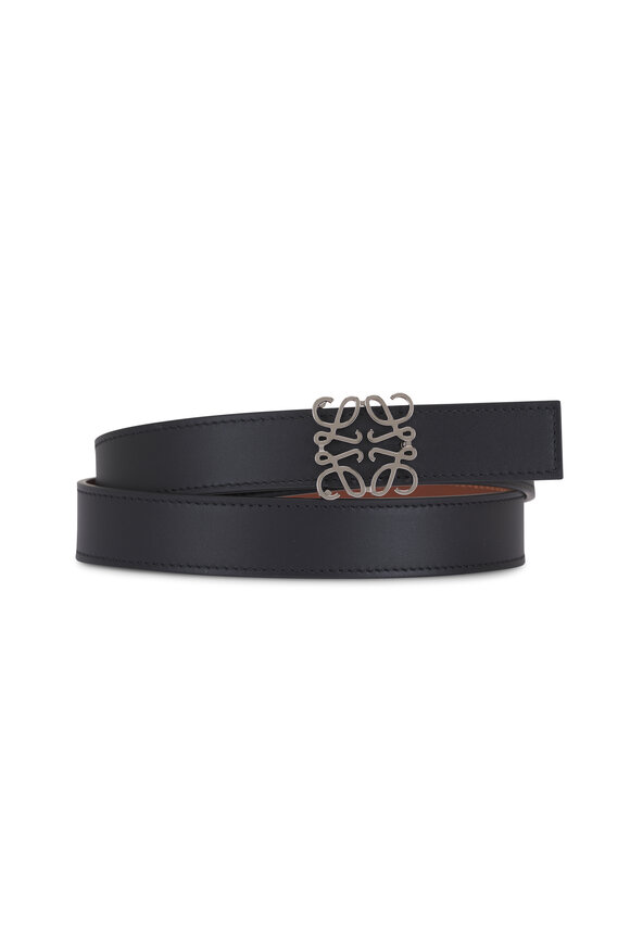 Loewe Black & Brown Leather Logo Belt - view 1