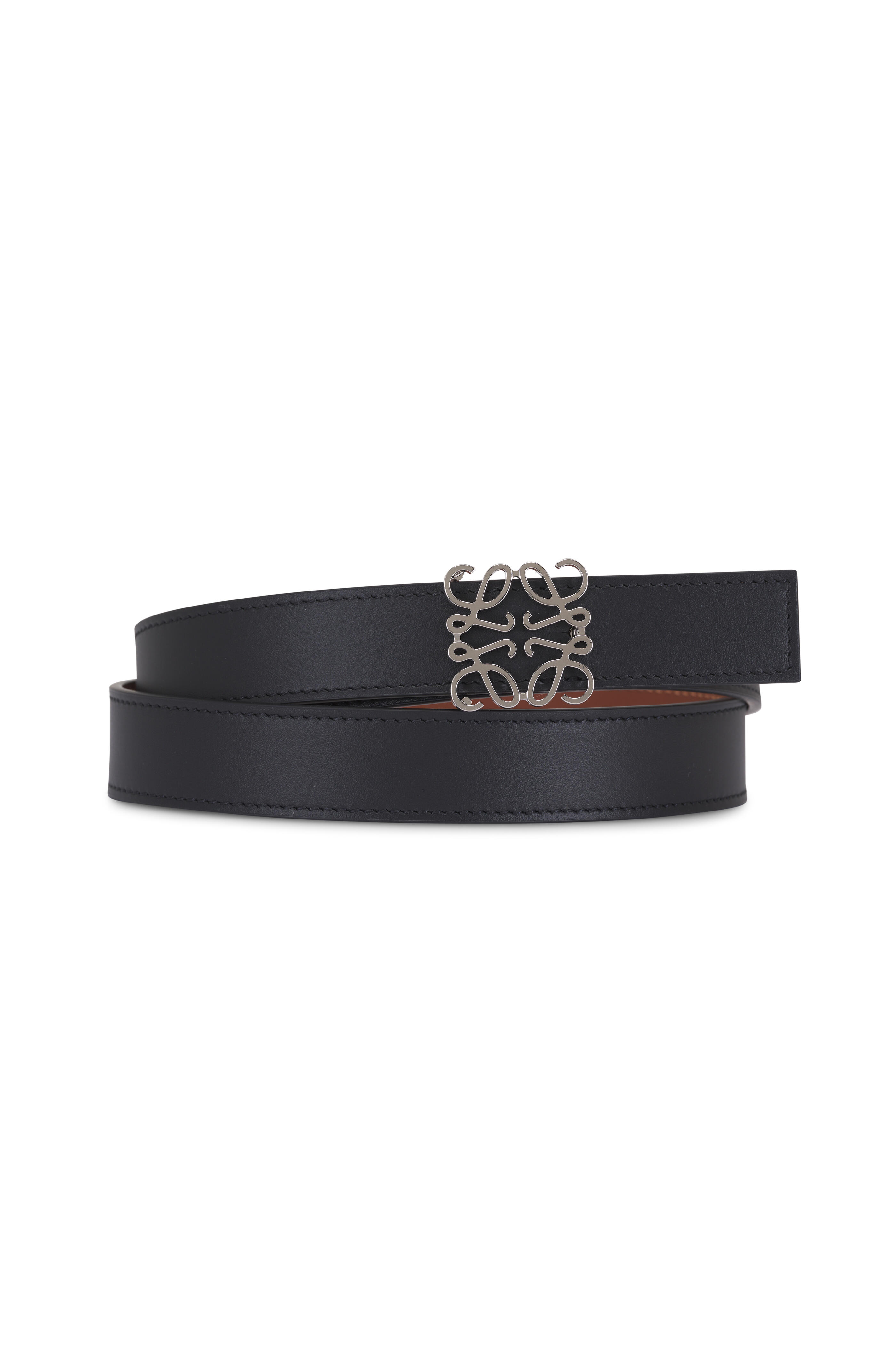 Loewe - Black & Brown Leather Logo Belt