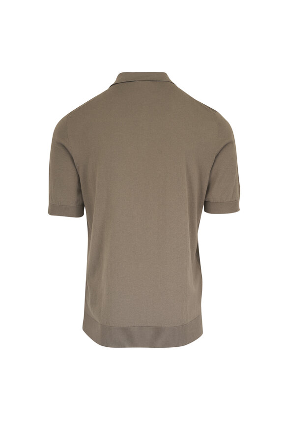 Atelier Munro Olive Cotton Polo - view 3