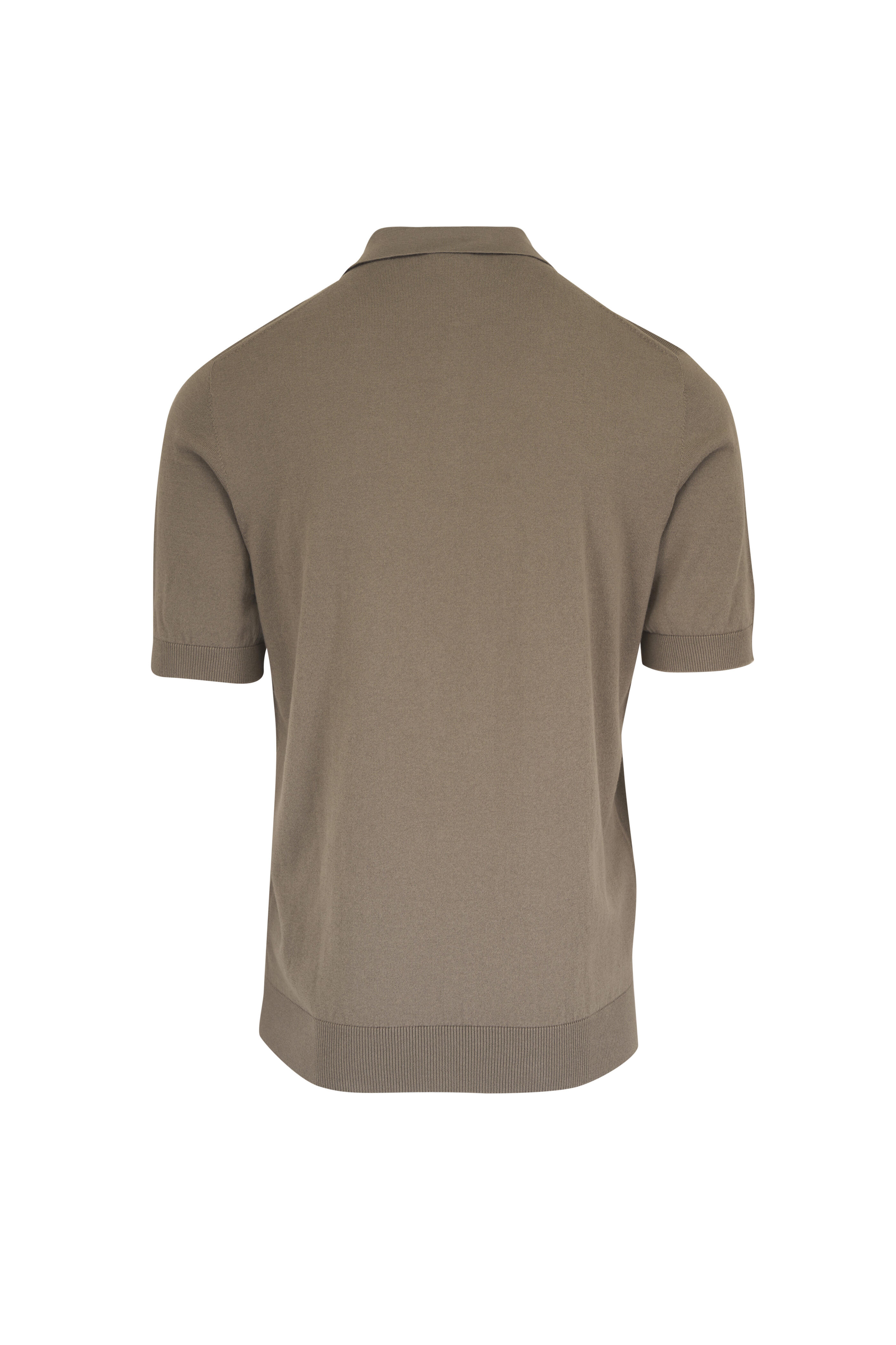 Atelier Munro - Olive Cotton Polo - view 3