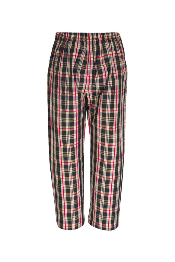 Peter Cohen - Squad Madras Plaid Silk Pant