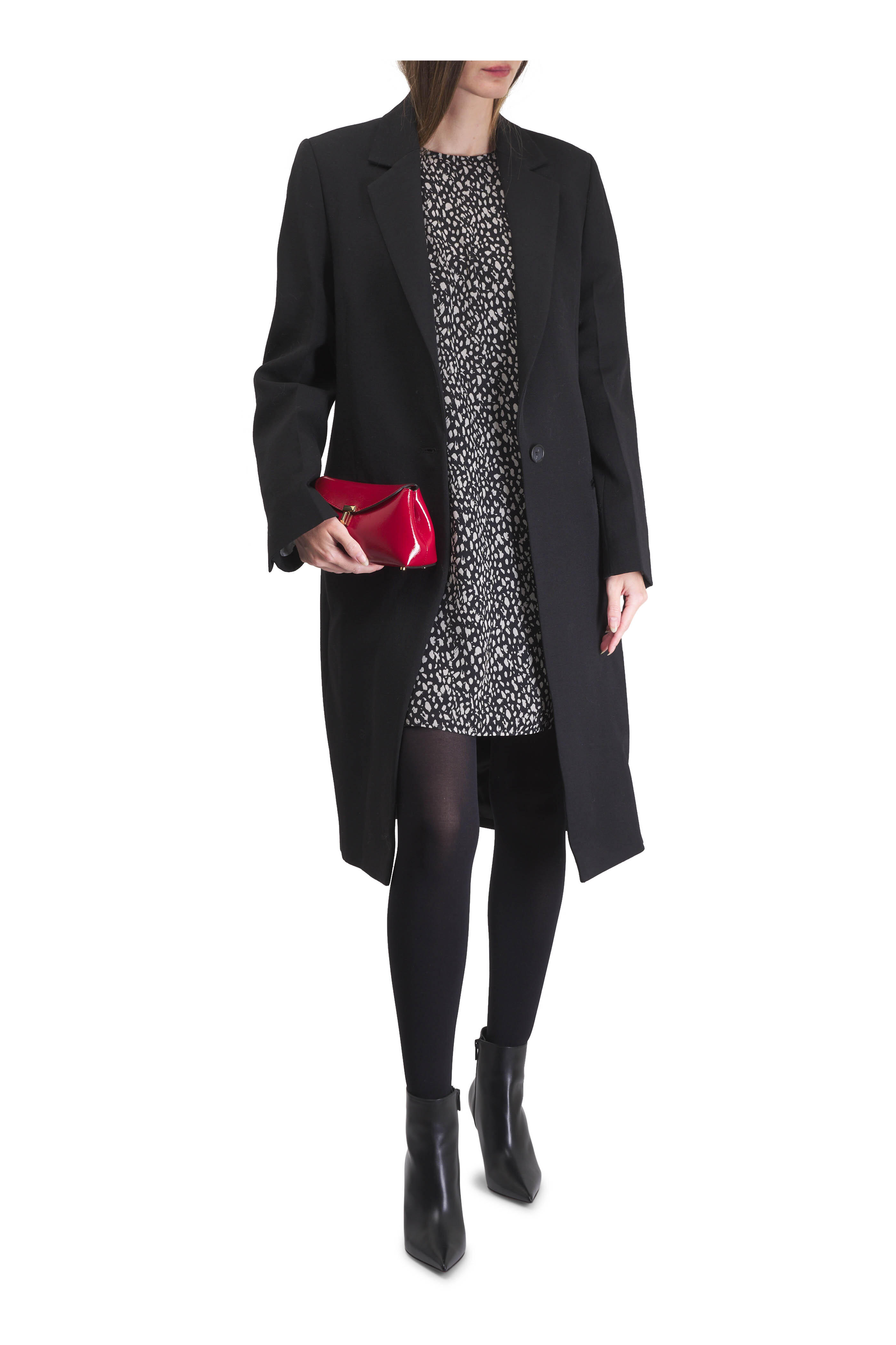 Nili Lotan - Prarie Black & Stone Silk Mini Dress