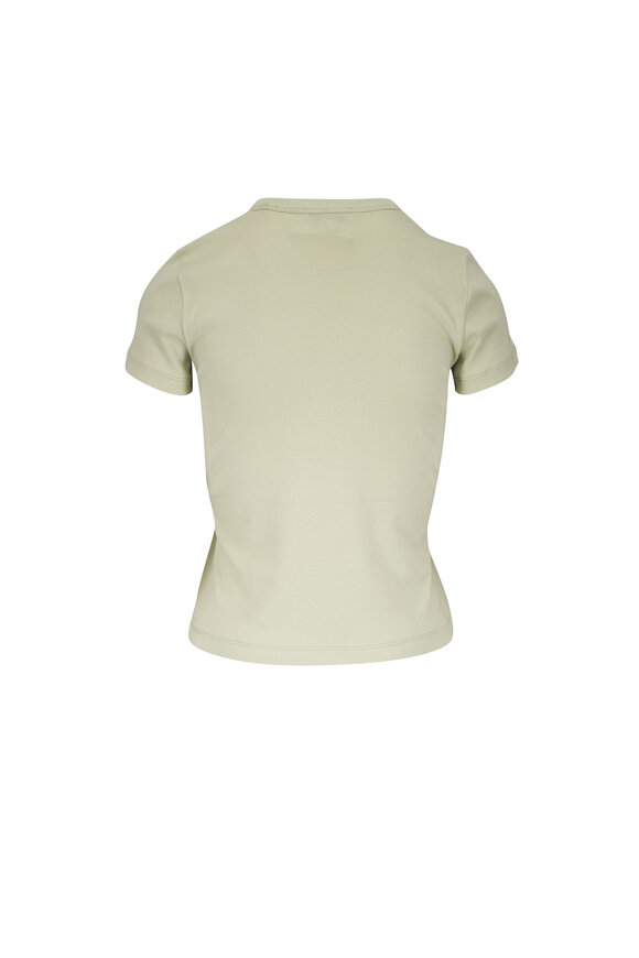 Vince 90's Shrunken Pale Fern Stretch Cotton T-Shirt - view 5