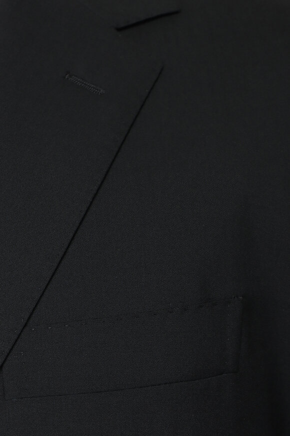 Sartorio Solid Black Wool Suit - view 3