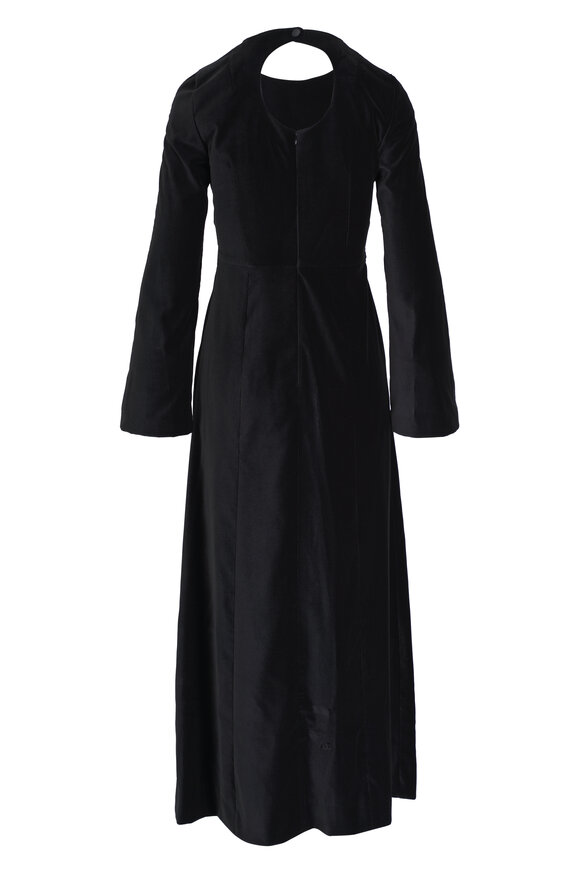 Akris Punto - Black Techno Velvet Midi Dress 