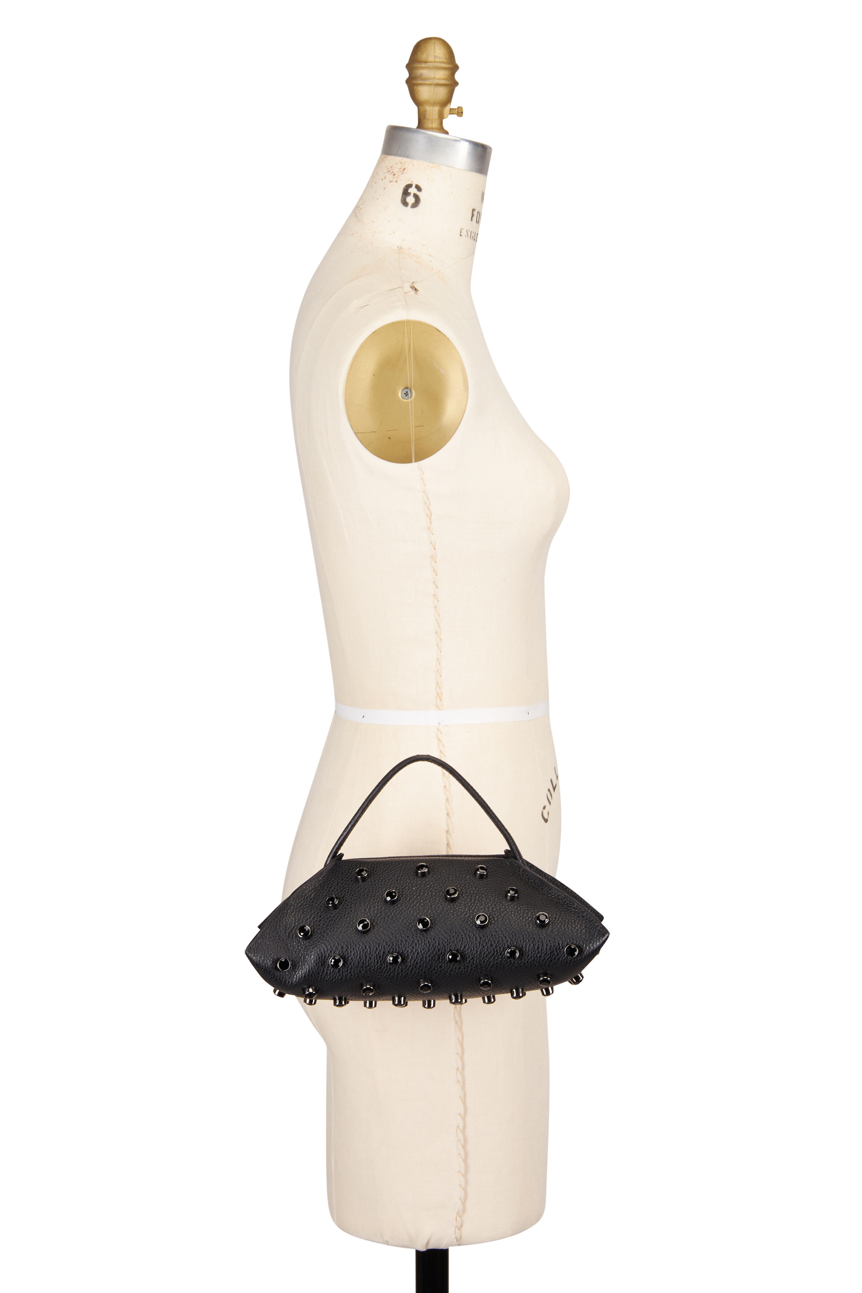 Altuzarra - Origami Black Crystal Baguette Top Handle Bag - view 5