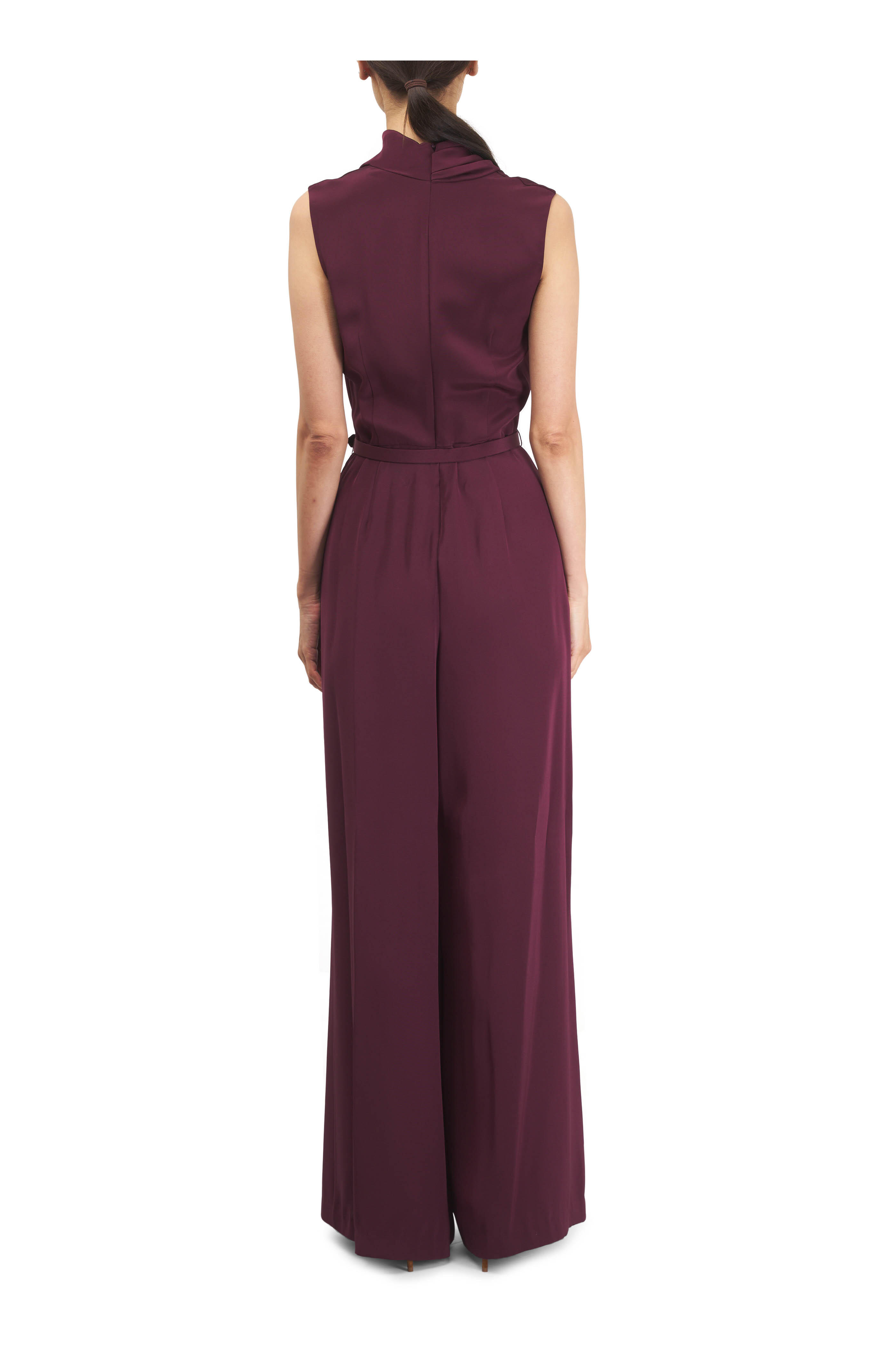 Adam Lippes - Parigi Burgundy Silk Jumpsuit