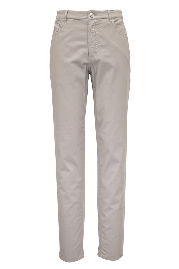 Brunello Cucinelli - Light Tan Gabardine Italian Fit Pant