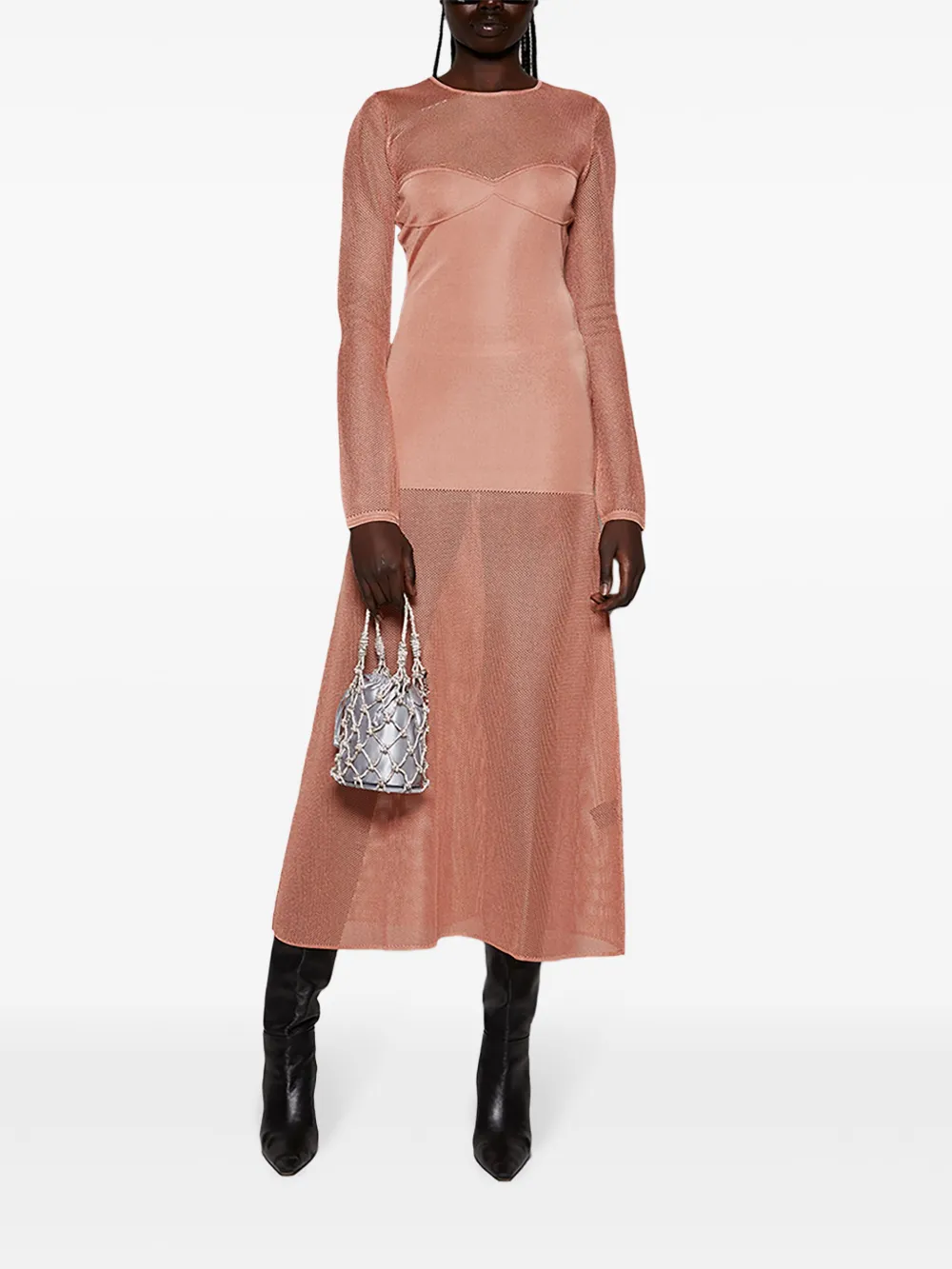 Judith Leiber Couture - Silver Crystal Net Pouch