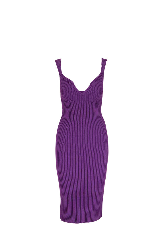 Khaite - Alessia Grape Knit Dress 