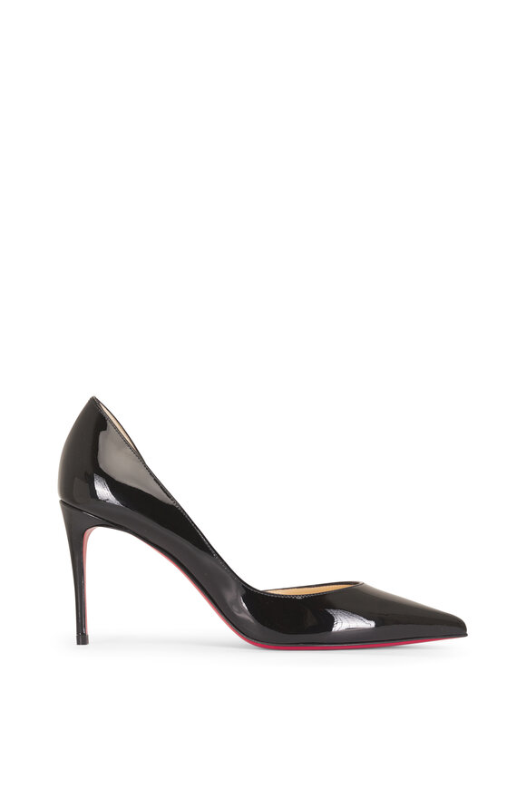 Christian Louboutin Iriza Black Patent Leather Cutout Pump, 85mm - view 4