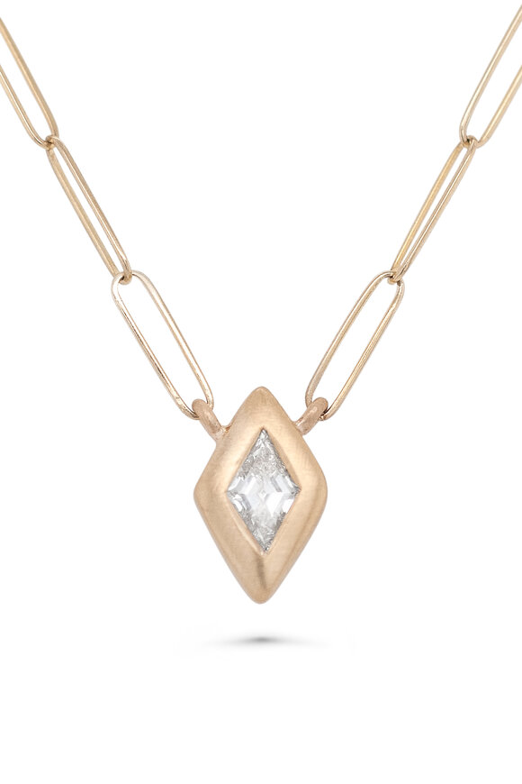 Kali Zoe 18k Yellow Gold Diamond Fly a Kite Necklace - view 1