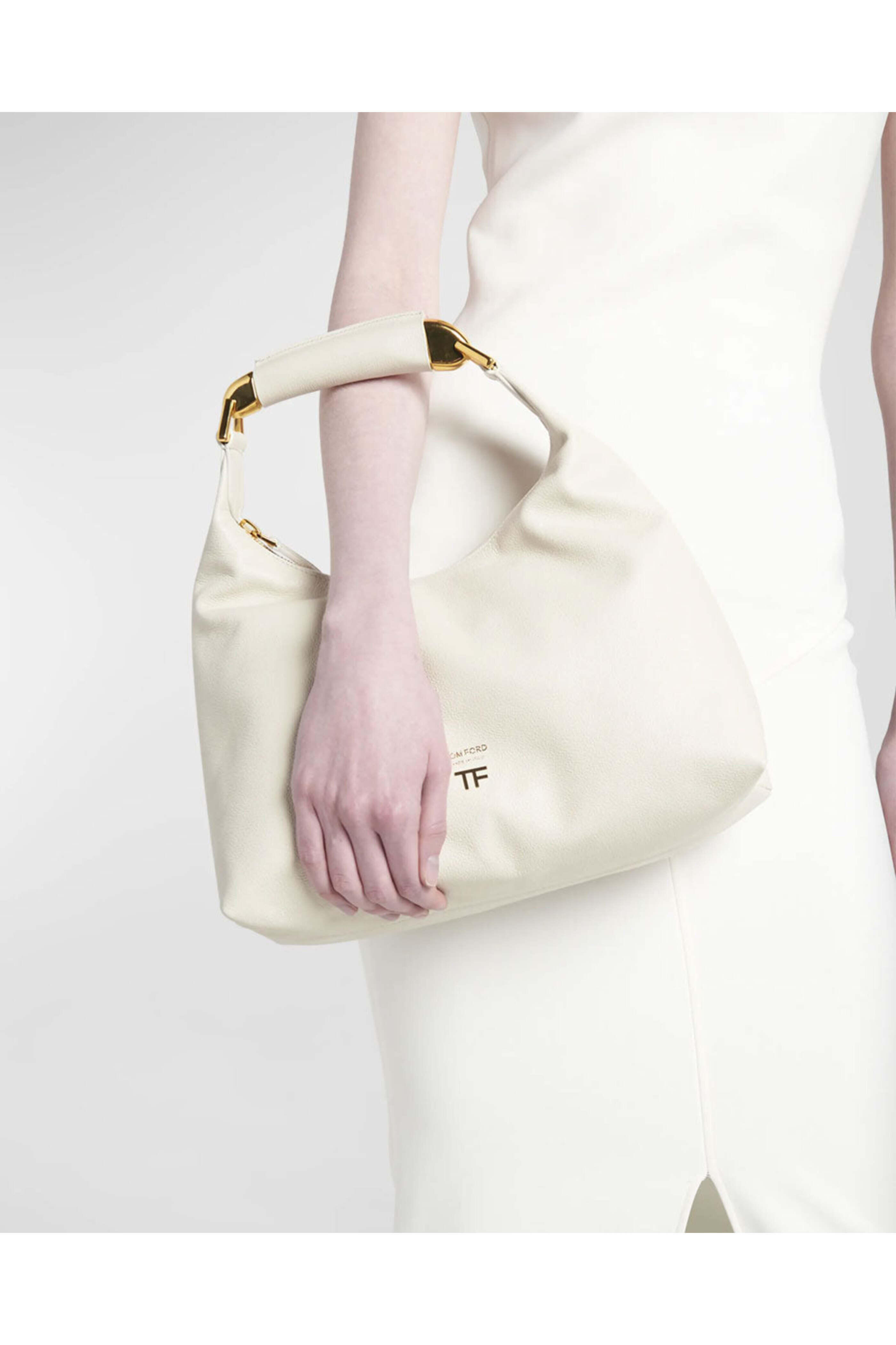 Tom Ford - Hobo Evening Bag in Chalk