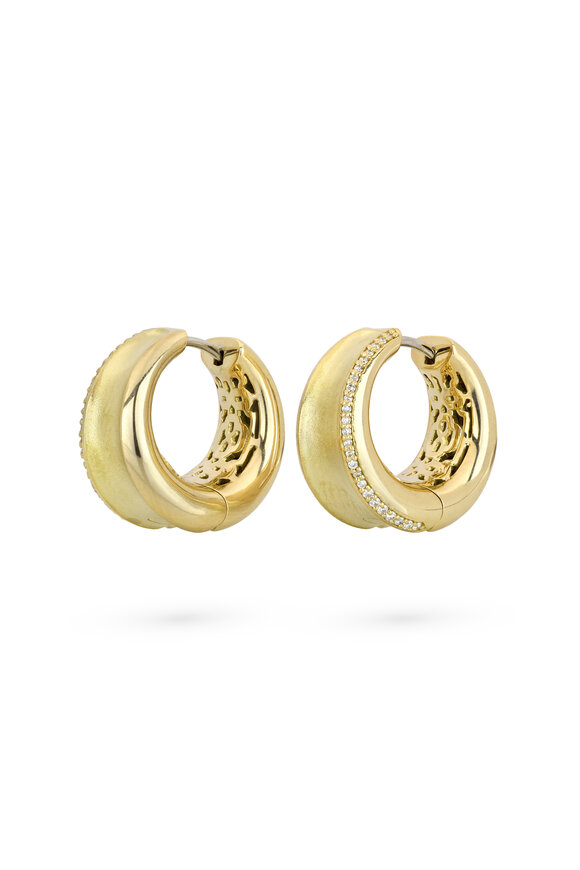 Paul Morelli 18k Yellow Gold Gallant Snap Hoop - view 1