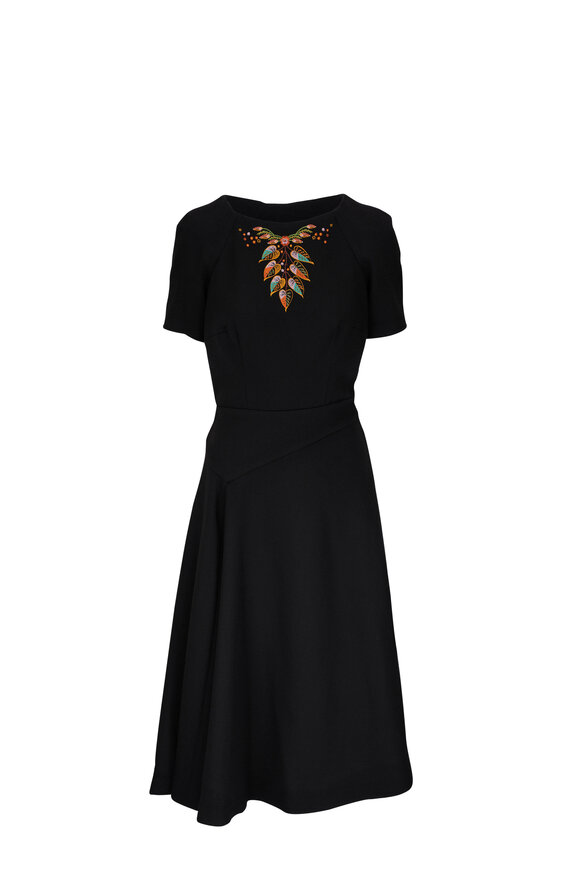 Etro - Black Embroidered Neckline Dress 