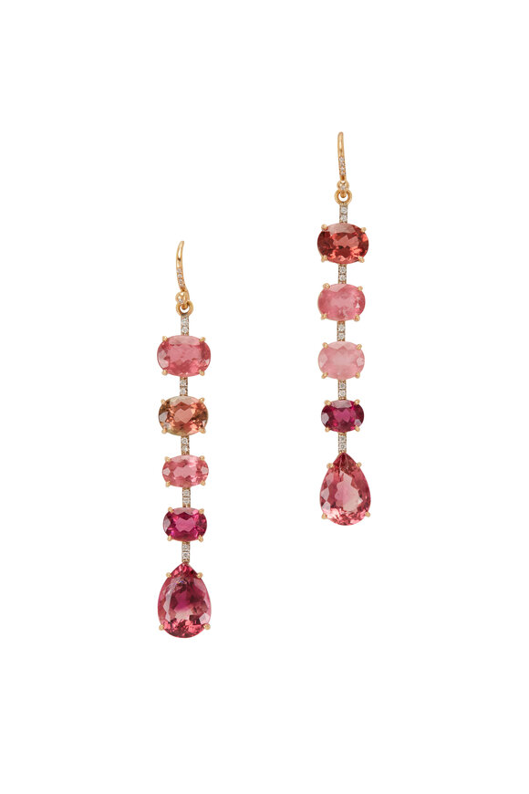 Irene Neuwirth Gemmy Rose Gold & Pink Tourmaline Drop Earrings