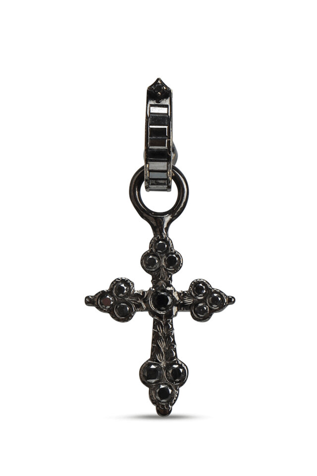 Brunello Cucinelli - Black Monili Loop Earrings | Mitchell