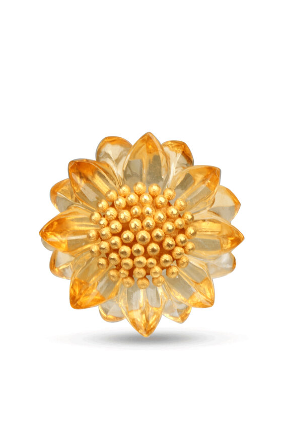 Marie-Hélène De Taillac Citrine Sunflower Ring - view 1