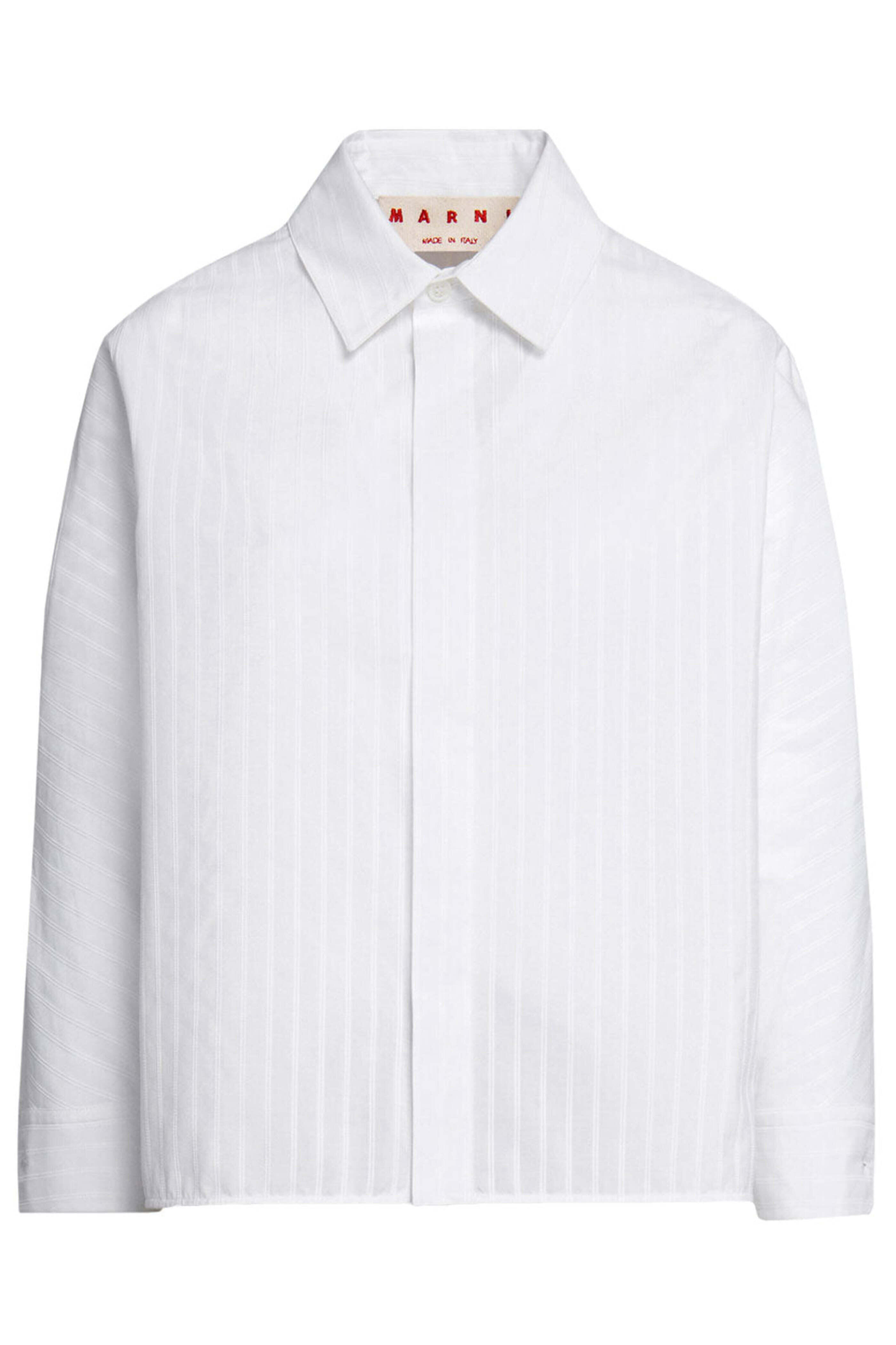 Marni - Lily White Three Quarter Sleeve Button Down Shirt Marni - Lily White Three Quarter Sleeve Button Down Shirt