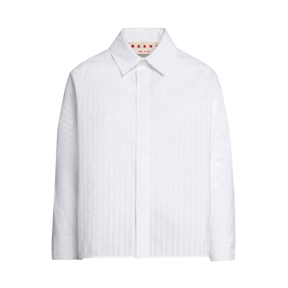 ■MARNI■ Floral embroidery short sleeve shirt Lily White CU □MARNI□ Floral embroidery short sleeve shirt Lily White CU