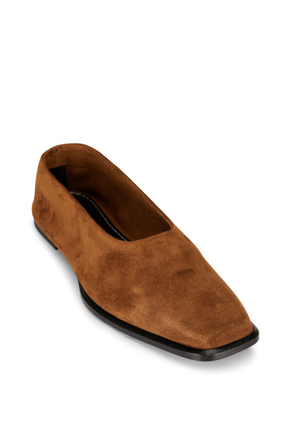 Staud Lewis Brown Suede Flat - view 1
