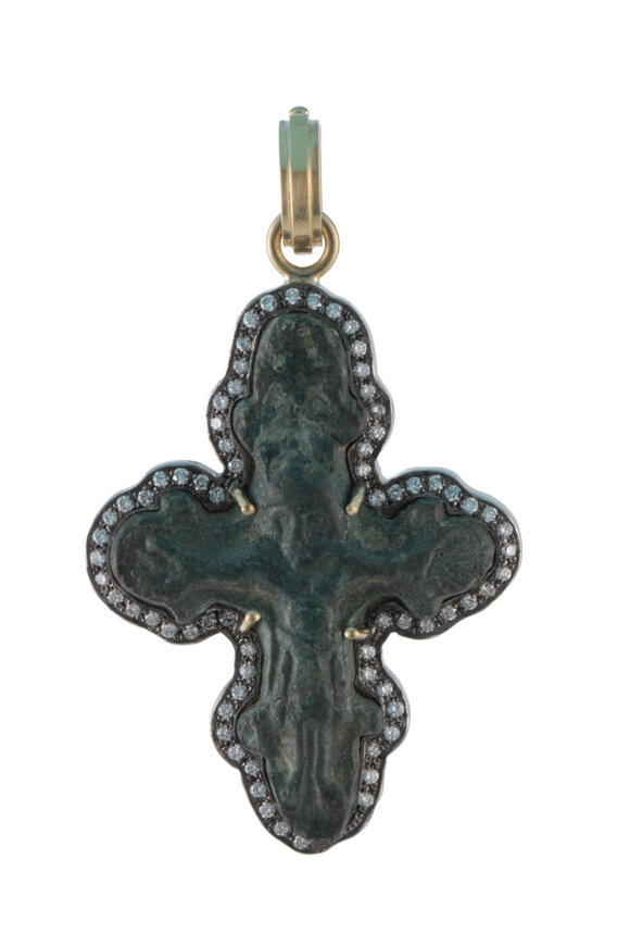 Loree Rodkin - Black Diamond Gothic Cross Pendant