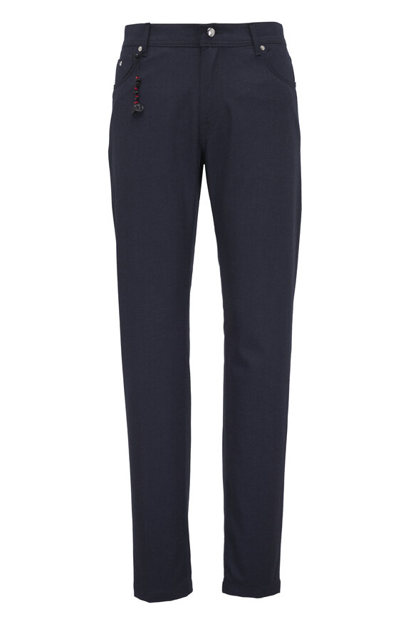 Marco Pescarolo Navy Cashmere Five Pocket Pant