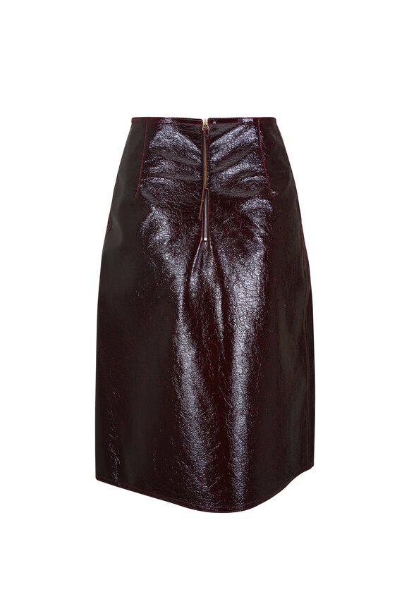 Odeeh Testa Di Moro Dark Burgundy Knee Length Skirt - view 2