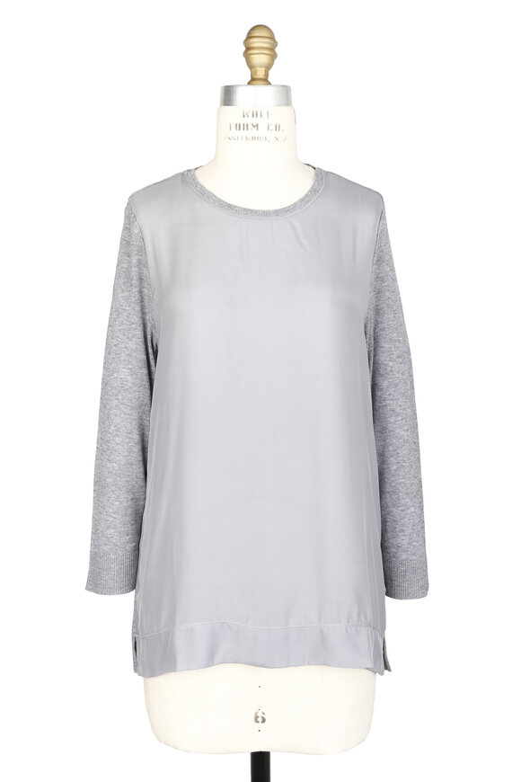 Bogner - Henna Gray Silk Panel Top