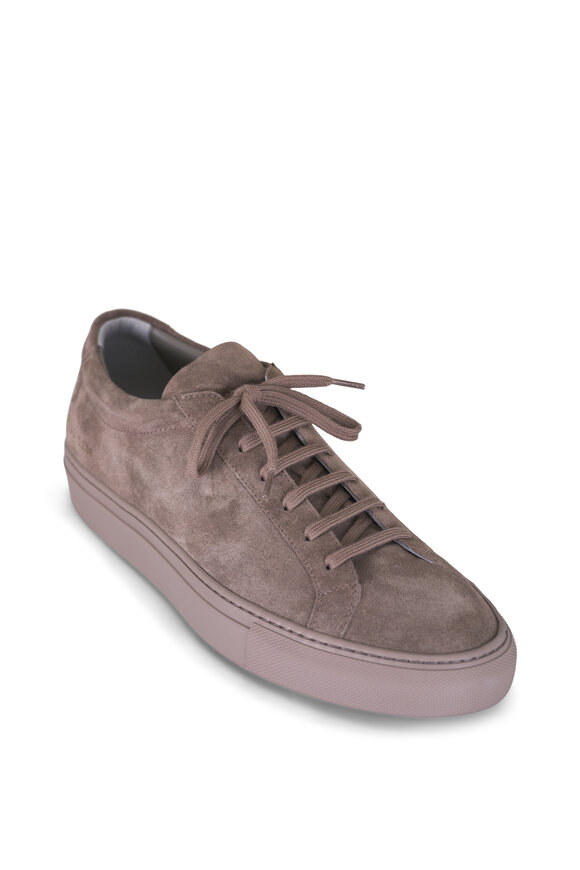 Common Projects Achilles Premium Taupe Suede Sneaker - view 1