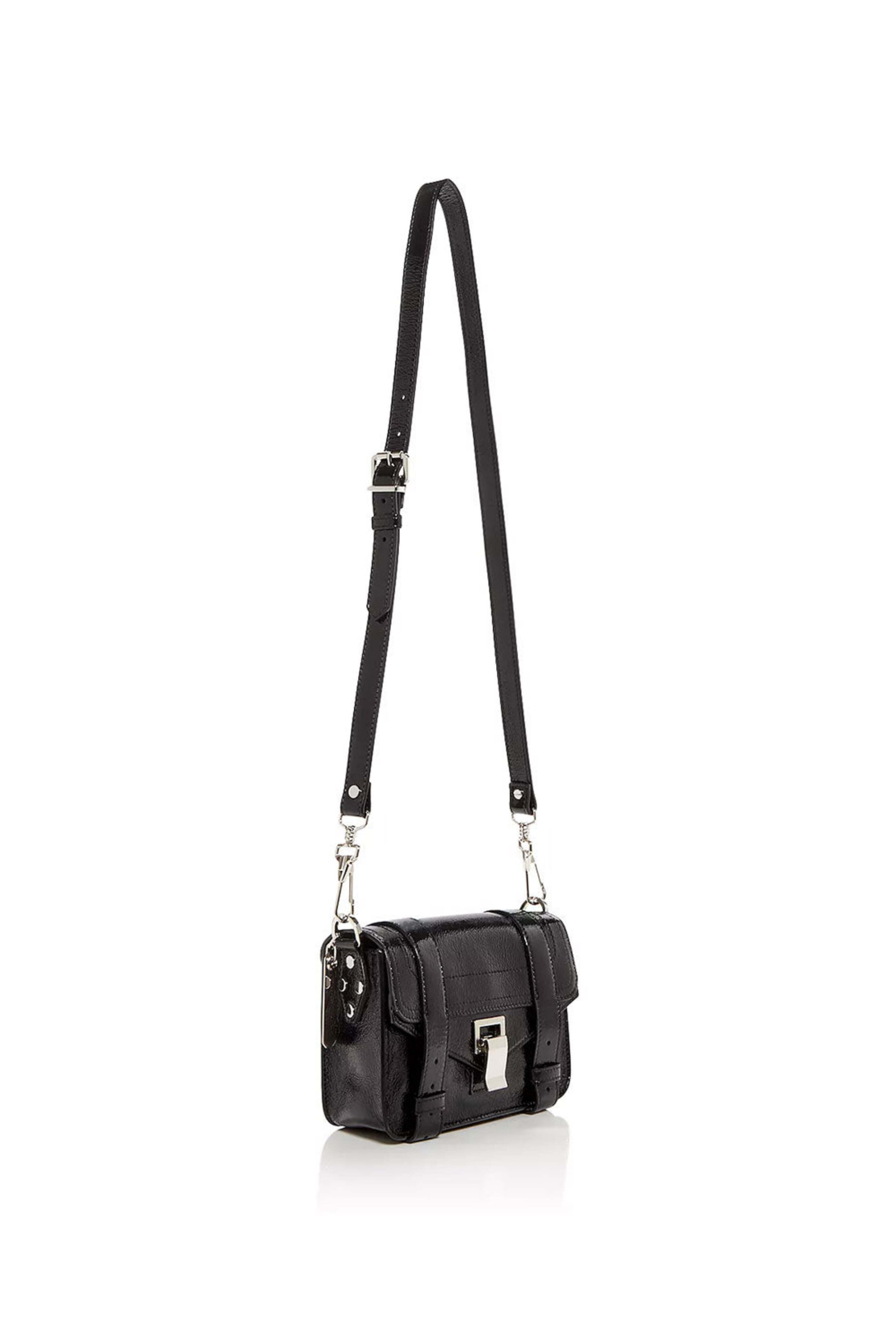 Proenza Schouler - Mini PS1 Crinkled Patent Crossbody in Black