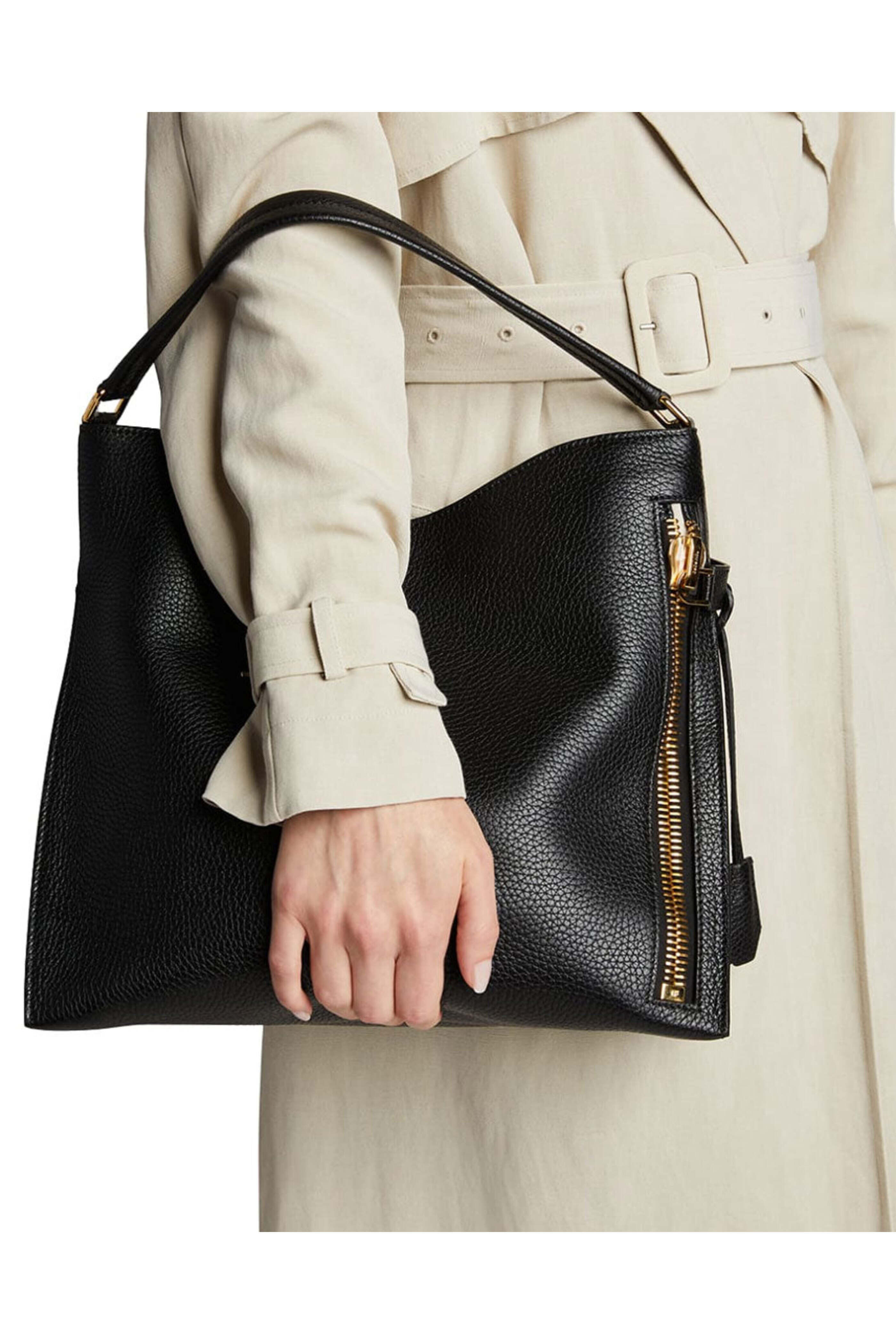 Tom Ford - Grain Leather Alix Hobo Bag in Black