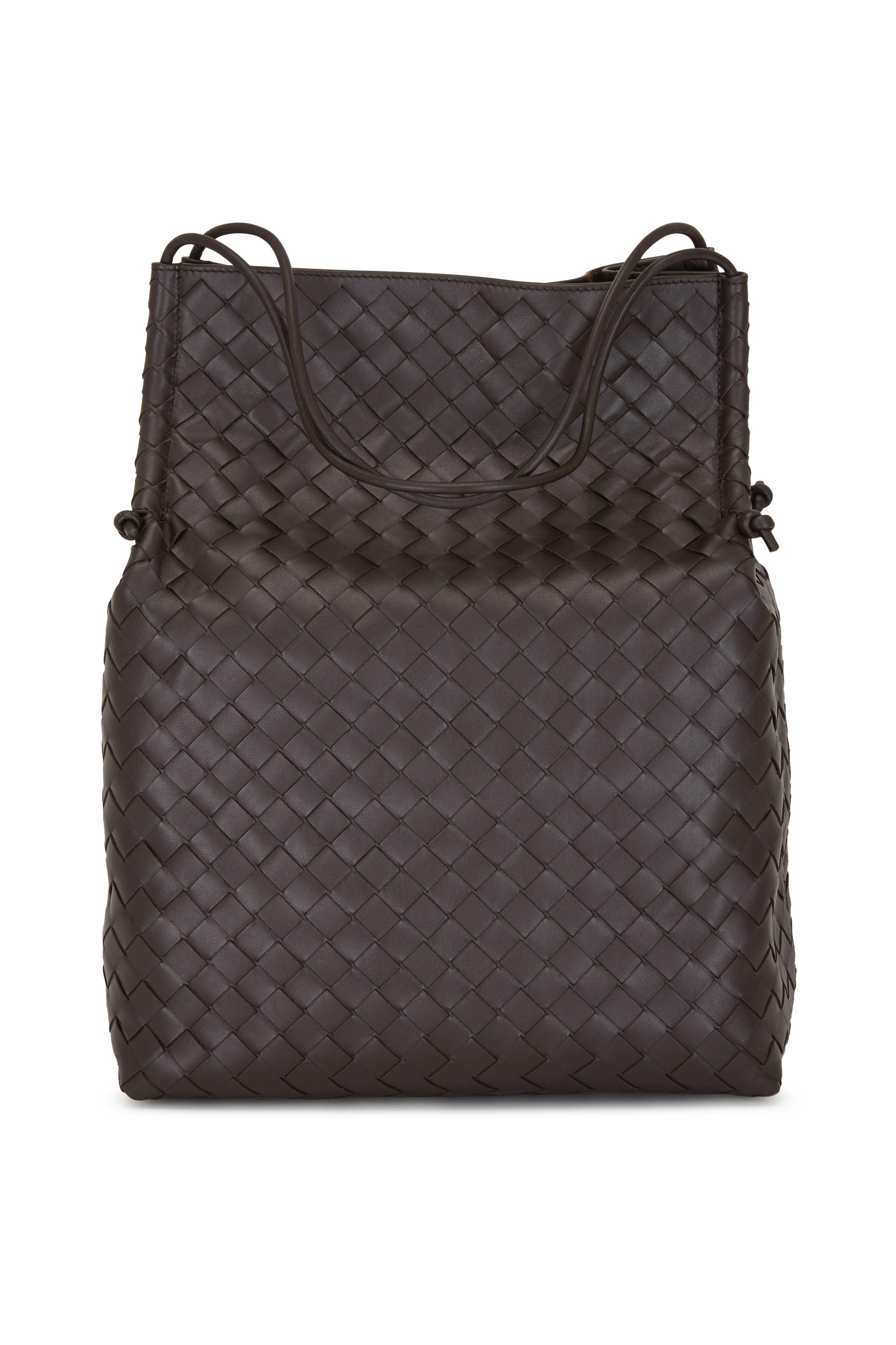 ハンドバッグ BOTTEGA VENETA DARK BROWN NAPPA LEATHER MEDIUM HANDBAG Bottega Veneta - Dark Brown Woven Nappa Leather Shopper
