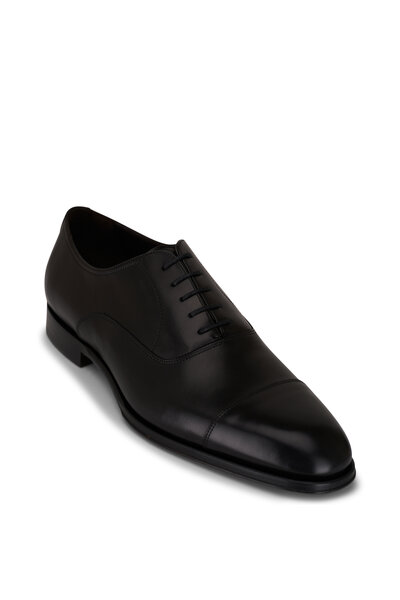 MAGNANNI　ブラックレザーシューズ　US13/約31cm ディアスキンレザー カップソールスニーカー ブラック | 25304