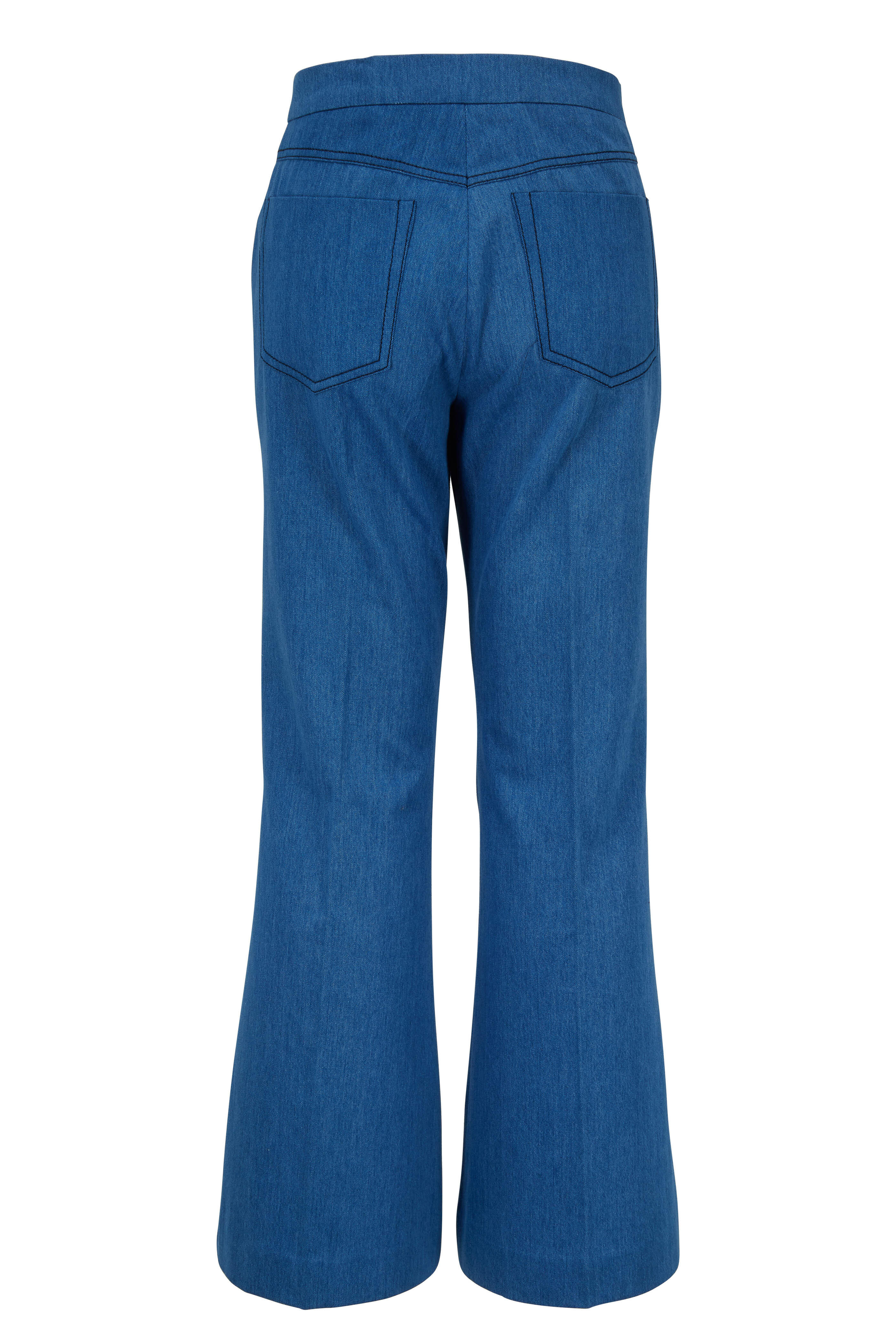 Derek Lam - Light Indigo Cotton Flare Leg Pant