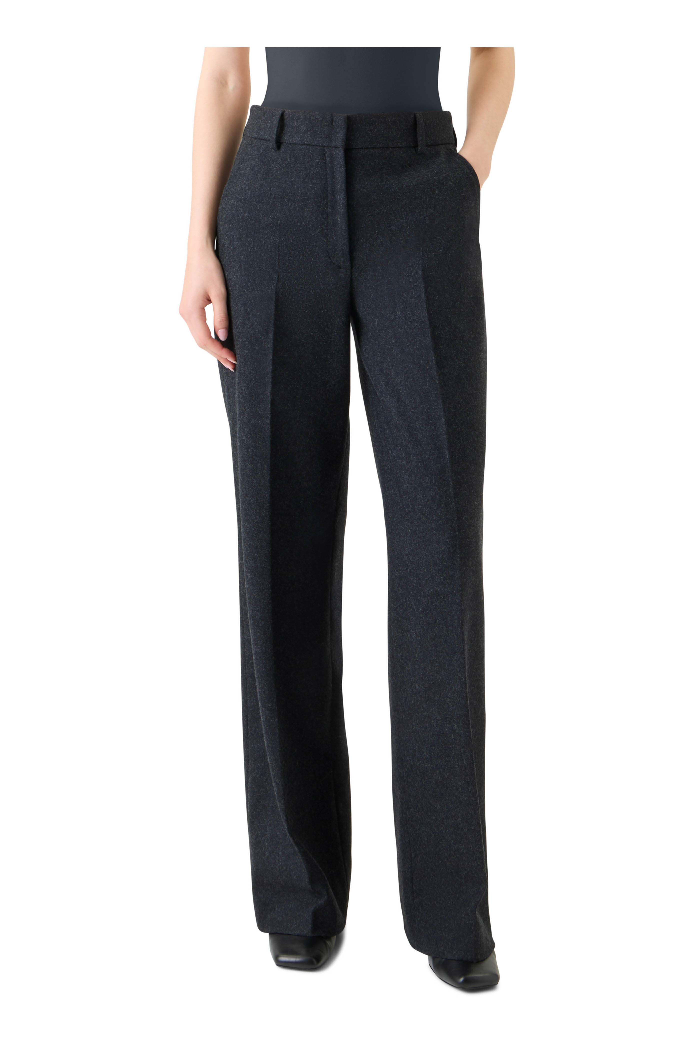 Akris Punto - Chiaro Charcoal Gray Wide Leg Pant