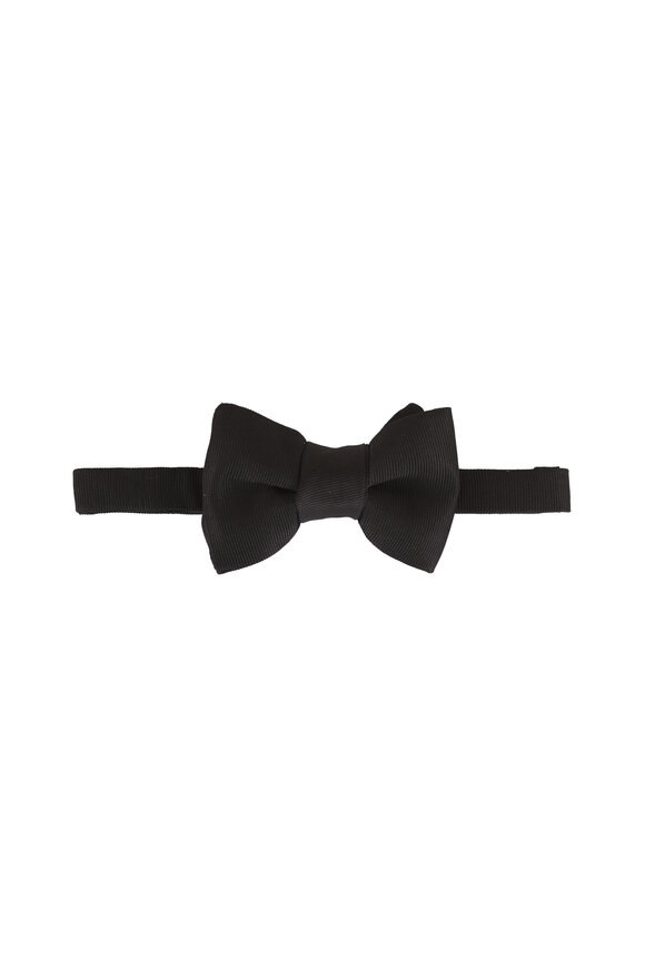 Tom Ford Black Grosgrain Pre-Tied Silk Bowtie - view 1